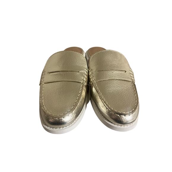 Aerosole Salome Slip-On Mule Slides Gold Metallic Women - Picture 7 of 10